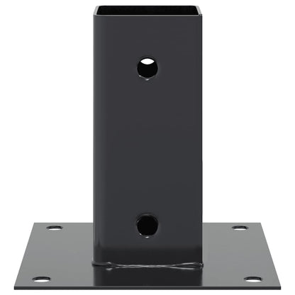 Pfostenträger Quadrat 4 Stk. 61x61 mm Pulverbeschichteter Stahl