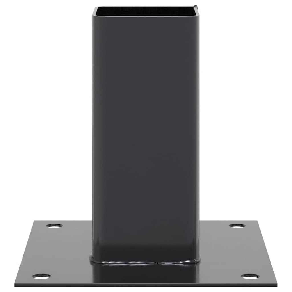 Pfostenträger Quadrat 4 Stk. 61x61 mm Pulverbeschichteter Stahl