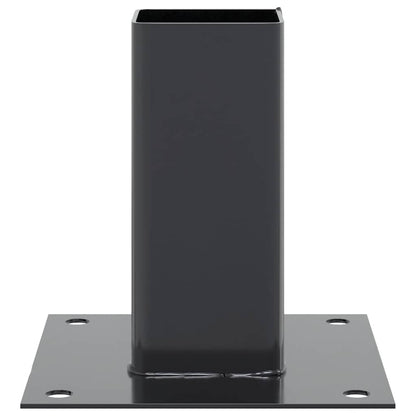 Pfostenträger Quadrat 4 Stk. 61x61 mm Pulverbeschichteter Stahl