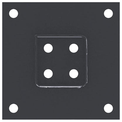 Pfostenträger Quadrat 4 Stk. 61x61 mm Pulverbeschichteter Stahl