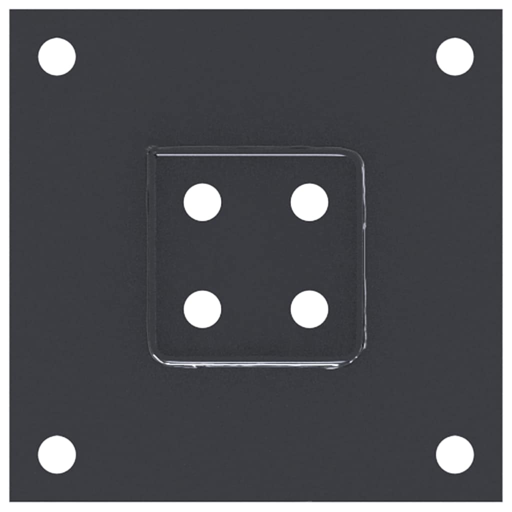 Pfostenträger Quadrat 12 Stk. 61x61mm Pulverbeschichteter Stahl
