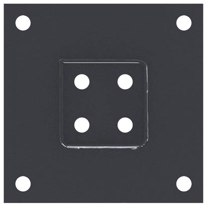 Pfostenträger Quadrat 12 Stk. 61x61mm Pulverbeschichteter Stahl