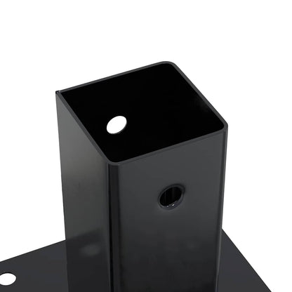 Pfostenträger Quadrat 12 Stk. 61x61mm Pulverbeschichteter Stahl