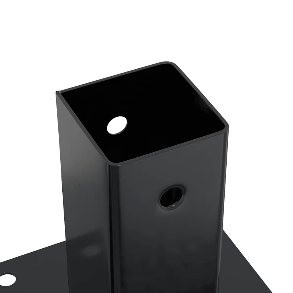 Pfostenträger Quadrat 4 Stk. 71x71 mm Pulverbeschichteter Stahl