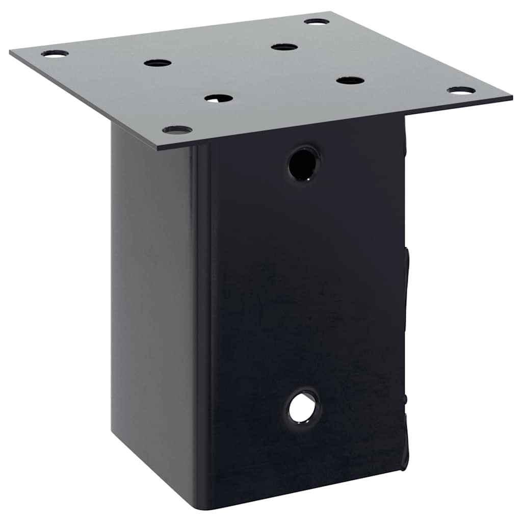 Pfostenträger Quadrat 4 Stk. 81x81 mm Pulverbeschichteter Stahl