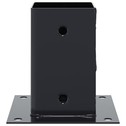 Pfostenträger Quadrat 4 Stk. 81x81 mm Pulverbeschichteter Stahl