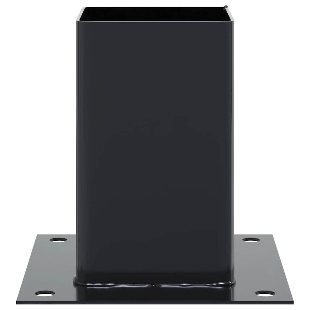 Pfostenträger Quadrat 4 Stk. 81x81 mm Pulverbeschichteter Stahl