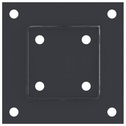 Pfostenträger Quadrat 4 Stk. 81x81 mm Pulverbeschichteter Stahl