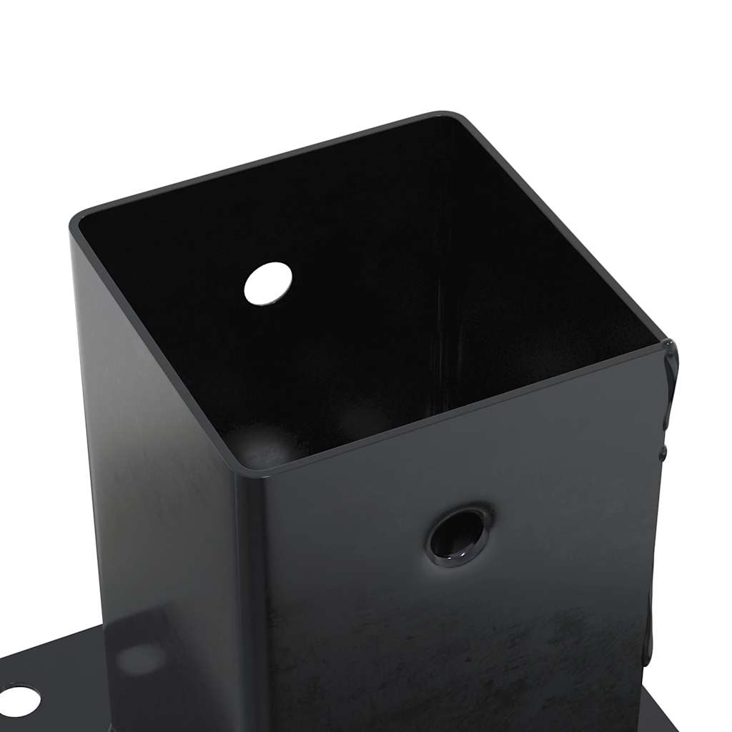 Pfostenträger Quadrat 4 Stk. 81x81 mm Pulverbeschichteter Stahl