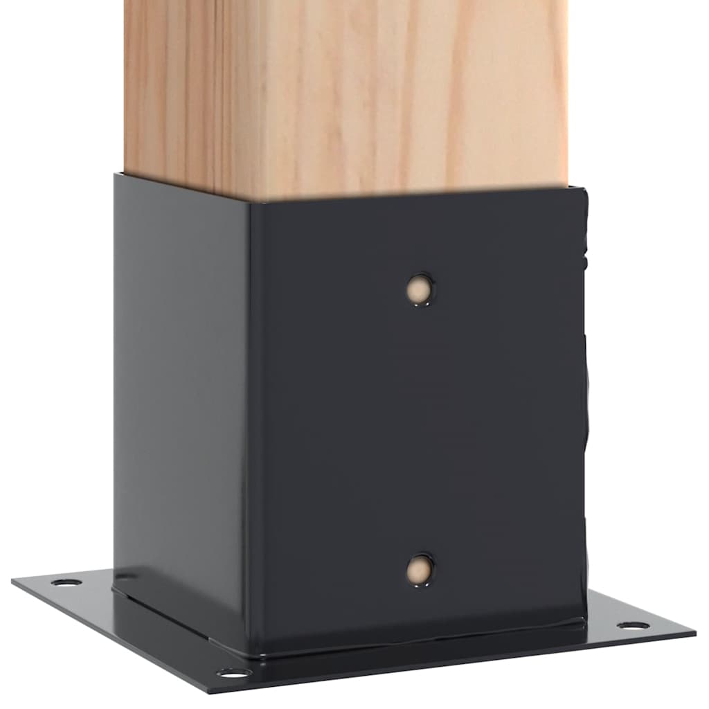 Pfostenträger Quadrat 4 Stk. 101x101 mm Stahl Pulverbeschichtet