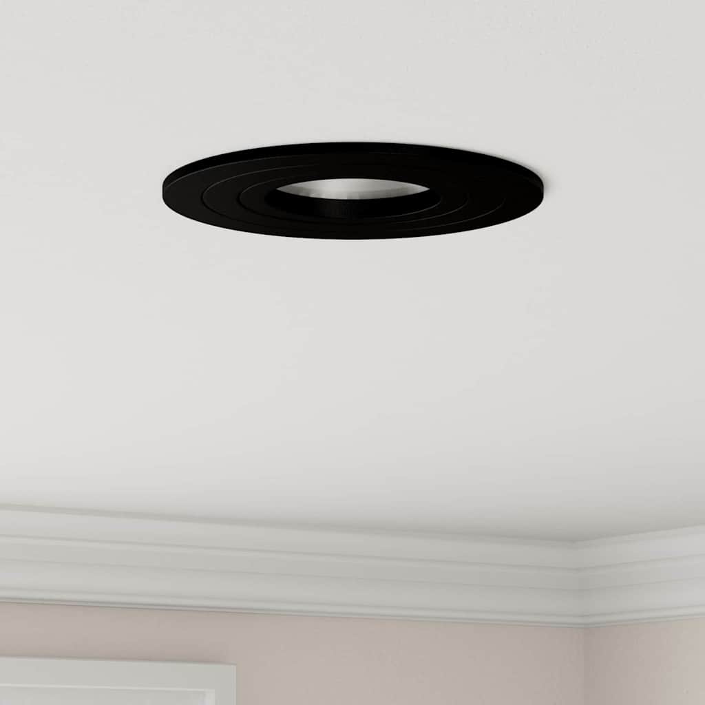 Spotlight 6 pcs Schwarz 9 x 9 x 2 cm Aluminium