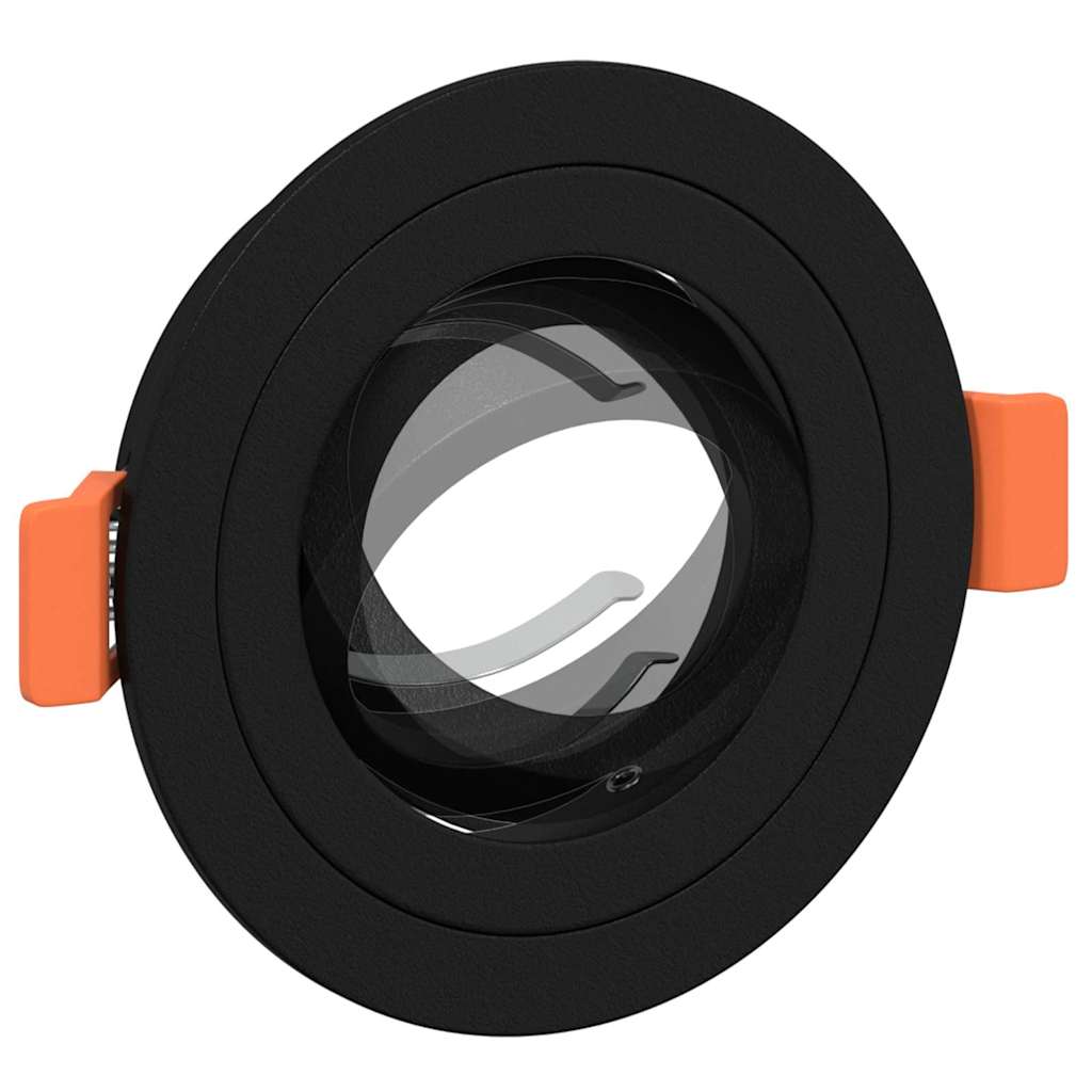 Spotlight 24 pcs Schwarz 9 x 9 x 2 cm Aluminium