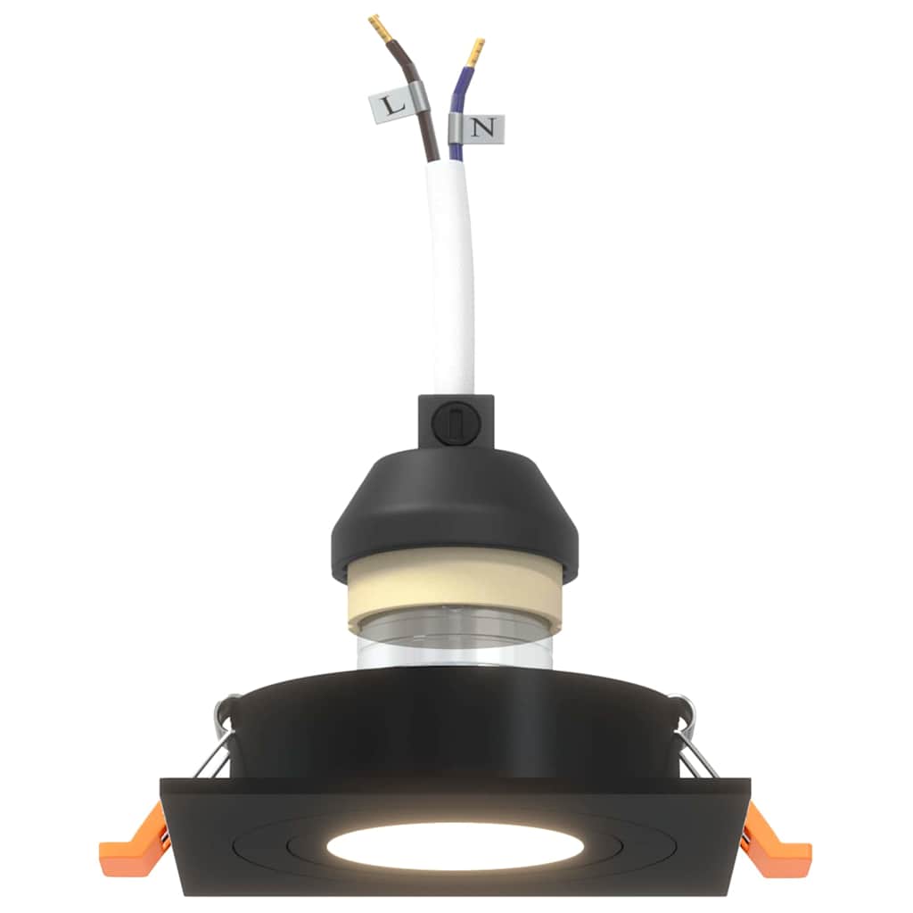 Spotlight 6 pcs Schwarz 9 x 9 x 2 cm Aluminium