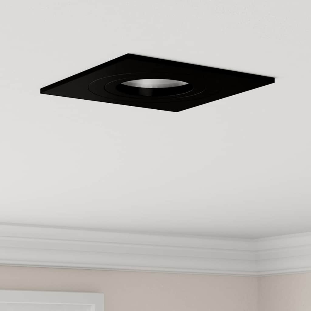 Spotlight 24 pcs Schwarz 9 x 9 x 2 cm Aluminium