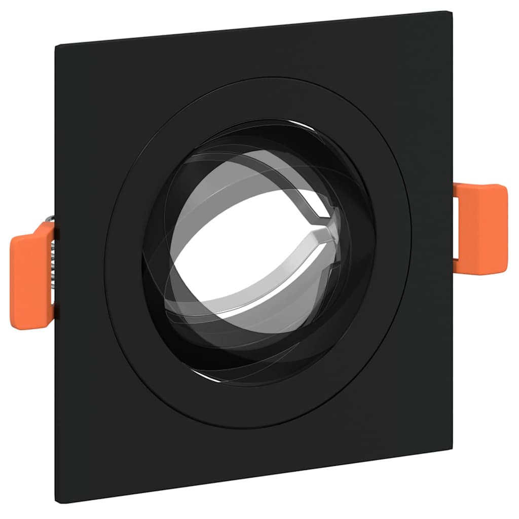 Spotlight 24 pcs Schwarz 9 x 9 x 2 cm Aluminium