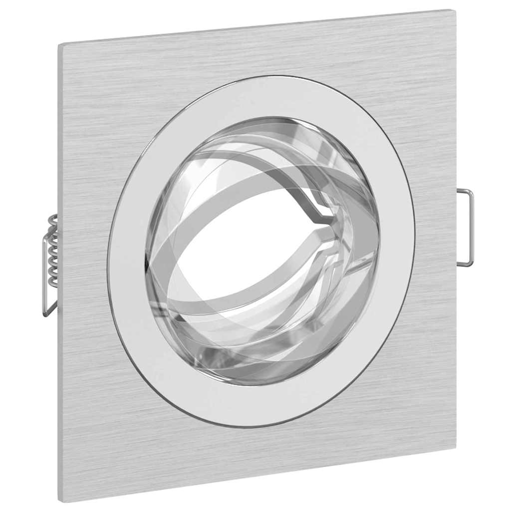 Spotlight 24 pcs Silber 9 x 9 x 2 cm Aluminium