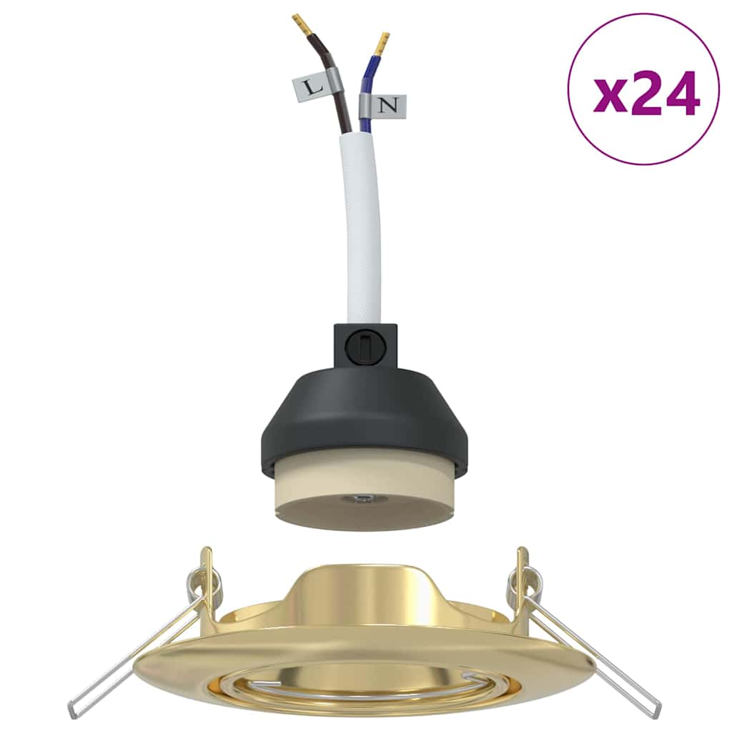 Spotlight 24 stk. Gold 9 x 9 x 2,5 cm Metall