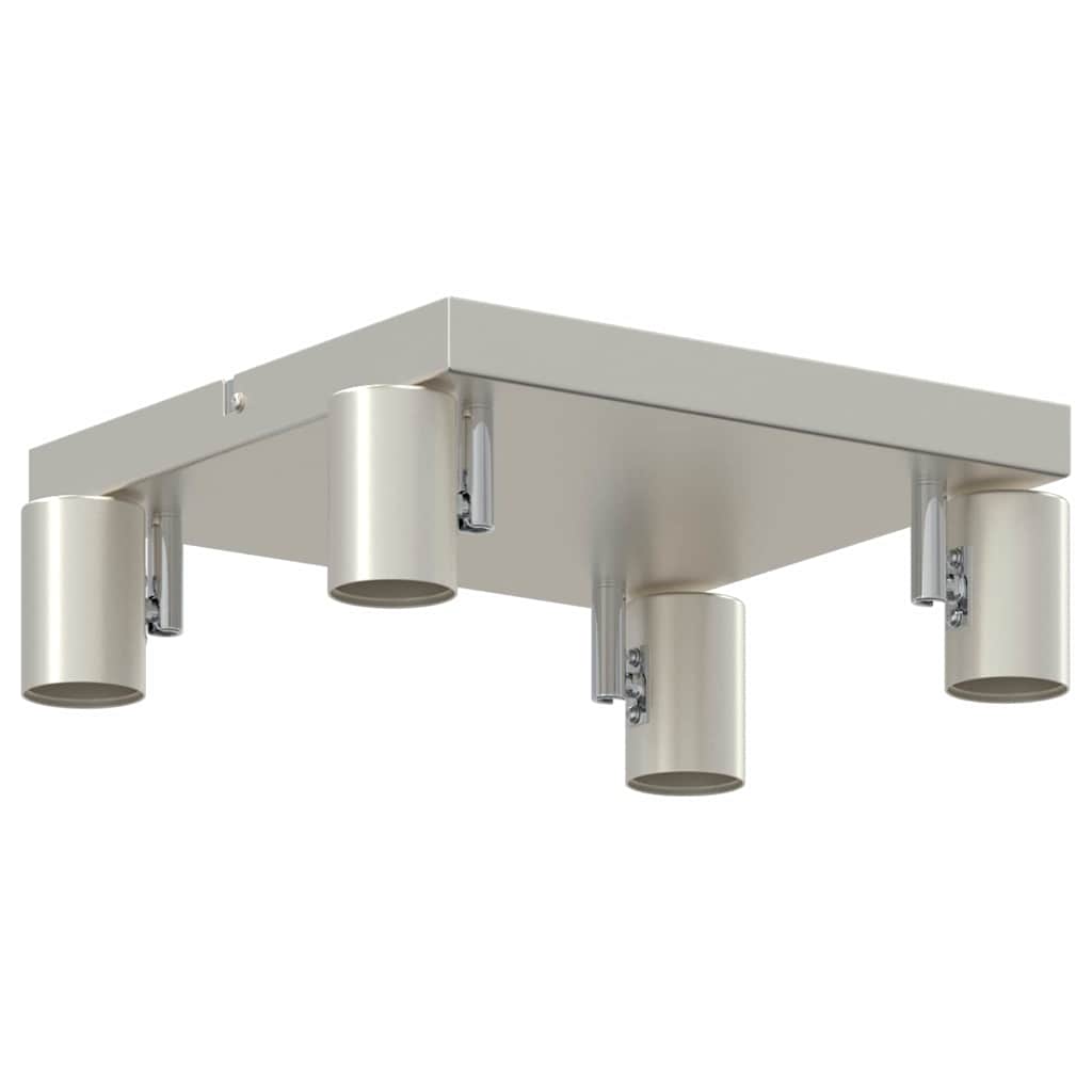 Deckenstrahler mit Strahlern Nickel 26,5 x 26 x 11,5 cm Metall