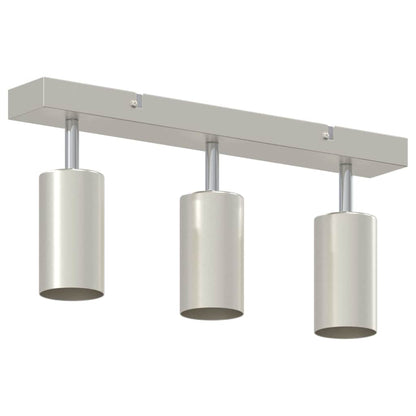Deckenstrahler mit Strahlern Nickel 38 x 6 x 16 cm Metall
