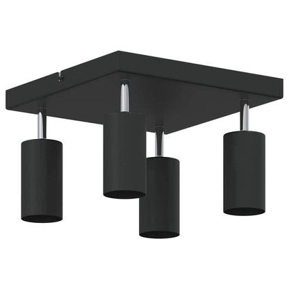 Deckenstrahler mit Strahlern Schwarz 26 x 26 x 16 cm Metall