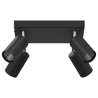 Deckenstrahler mit Strahlern Schwarz 26 x 26 x 16 cm Metall