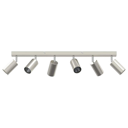 Deckenstrahler mit Strahlern Nickel 73 x 6 x 16 cm Metall