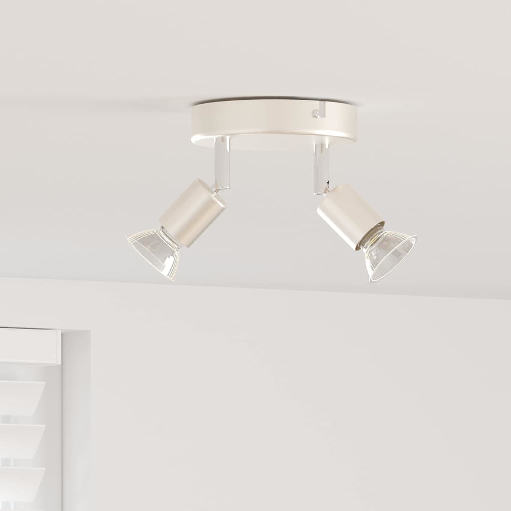 Deckenstrahler mit Strahlern Nickel 12 x 8 cm Stahl