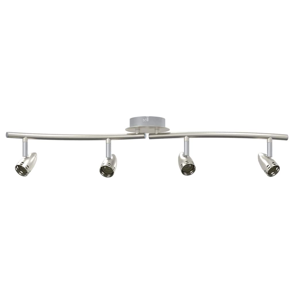 Deckenstrahler mit Strahlern Nickel 61 x 10 x 12,5 cm Metall