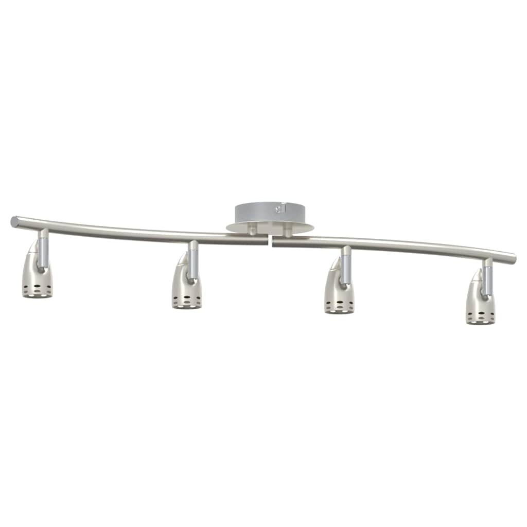 Deckenstrahler mit Strahlern Nickel 61 x 10 x 12,5 cm Metall