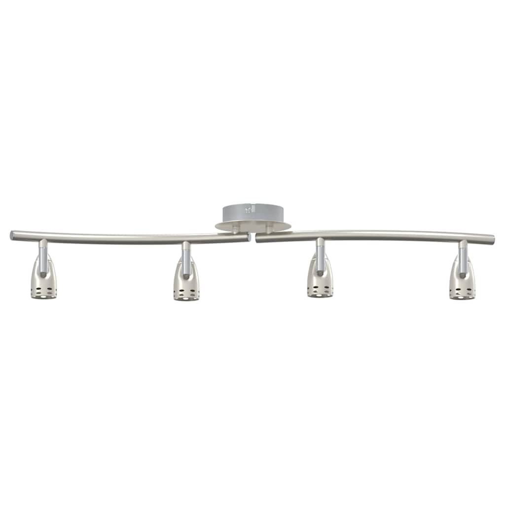 Deckenstrahler mit Strahlern Nickel 61 x 10 x 12,5 cm Metall