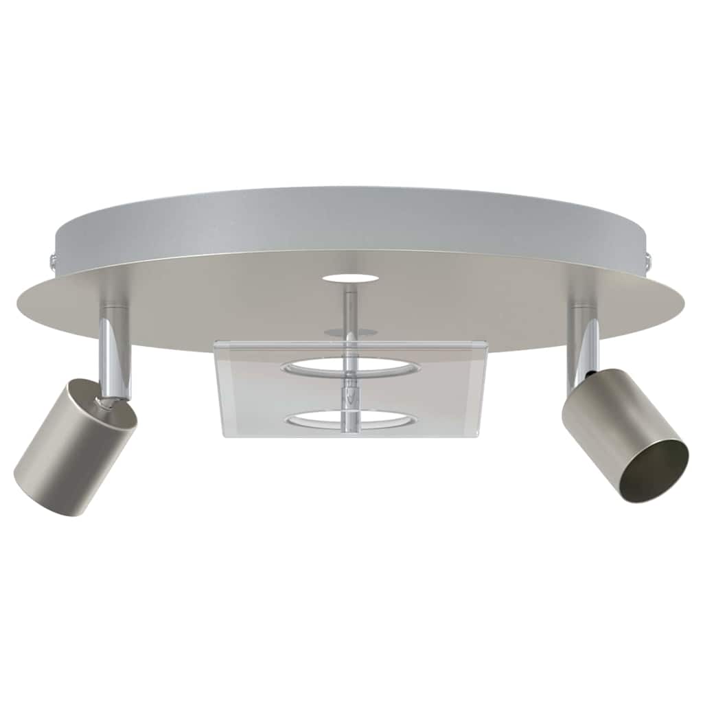 Deckenstrahler Nickel 29 x 29 x 11 cm Stahl und Glas