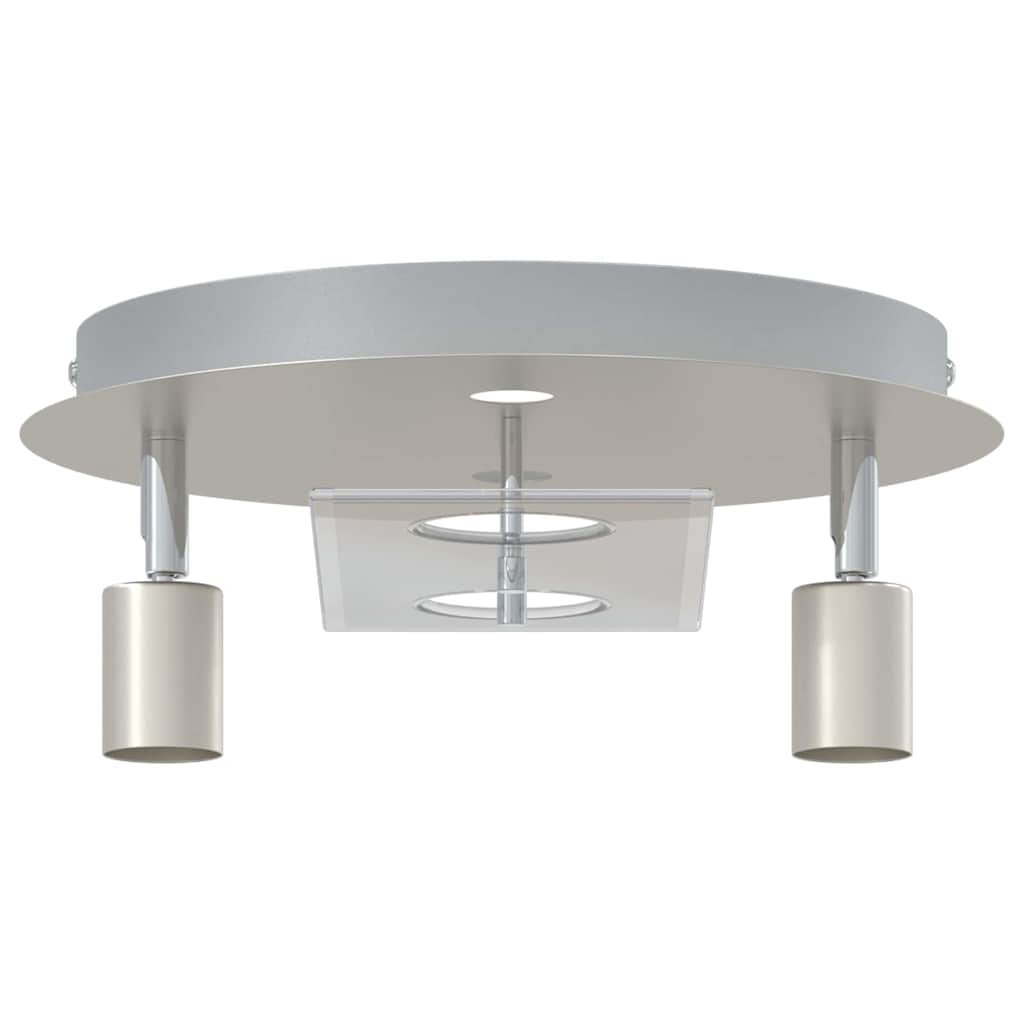 Deckenstrahler Nickel 29 x 29 x 11 cm Stahl und Glas
