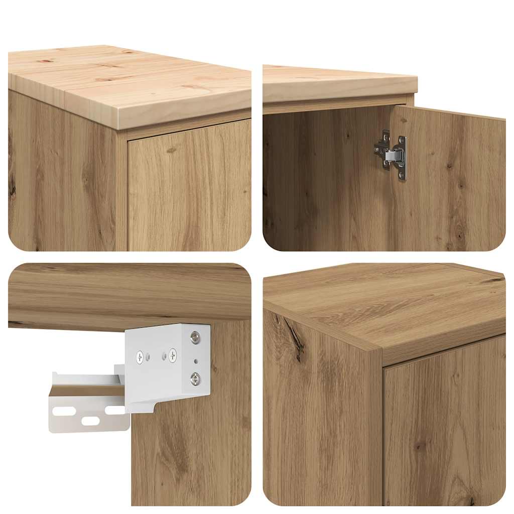Garagenschränke 2 Stk. Artisan-Eiche Holzwerkstoff
