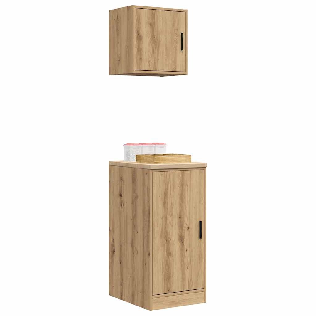 Garagenschränke 2 Stk. Artisan-Eiche Holzwerkstoff