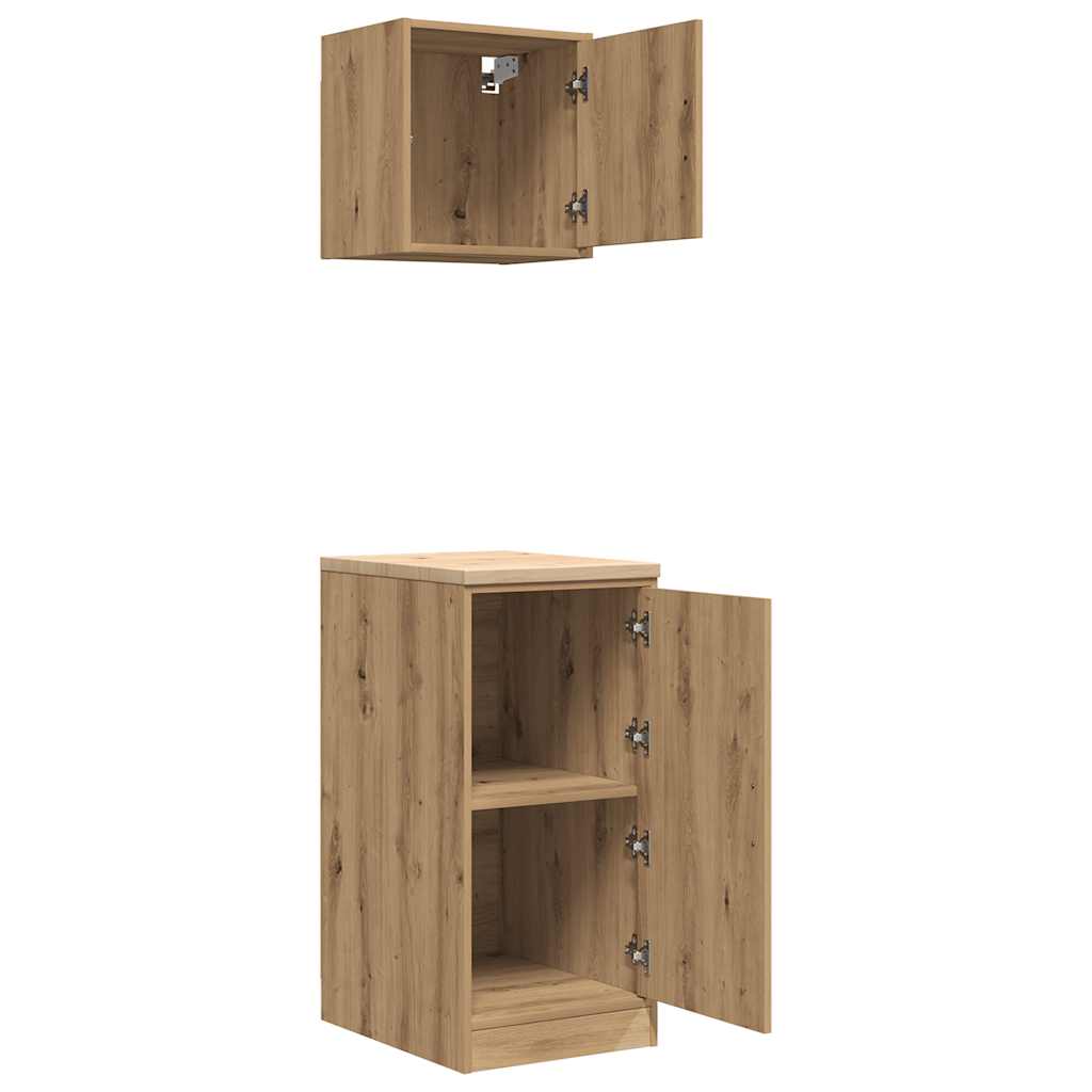Garagenschränke 2 Stk. Artisan-Eiche Holzwerkstoff