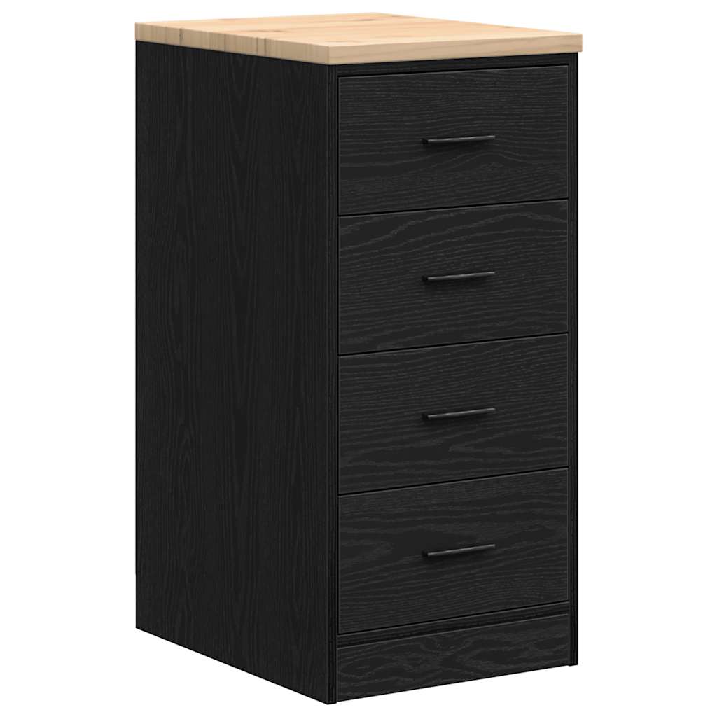 Garagenschränke 2 Stk. Schwarz Holzwerkstoff