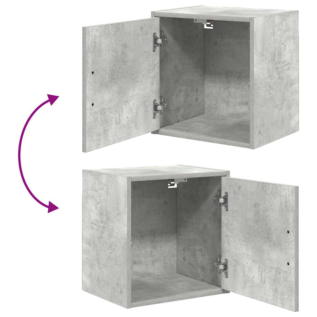 Garagenschränke 2 Stk. Betongrau Holzwerkstoff