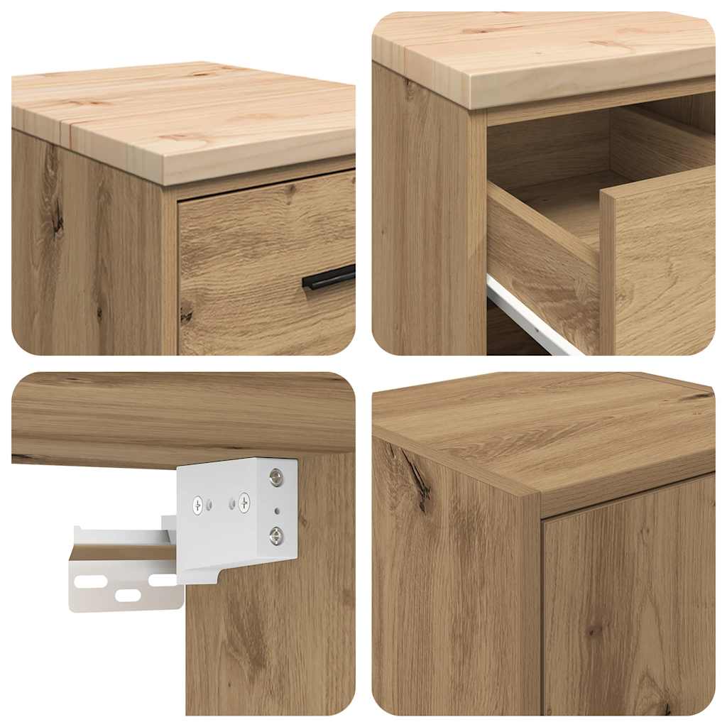 Garagenschränke 2 Stk. Artisan-Eiche Holzwerkstoff