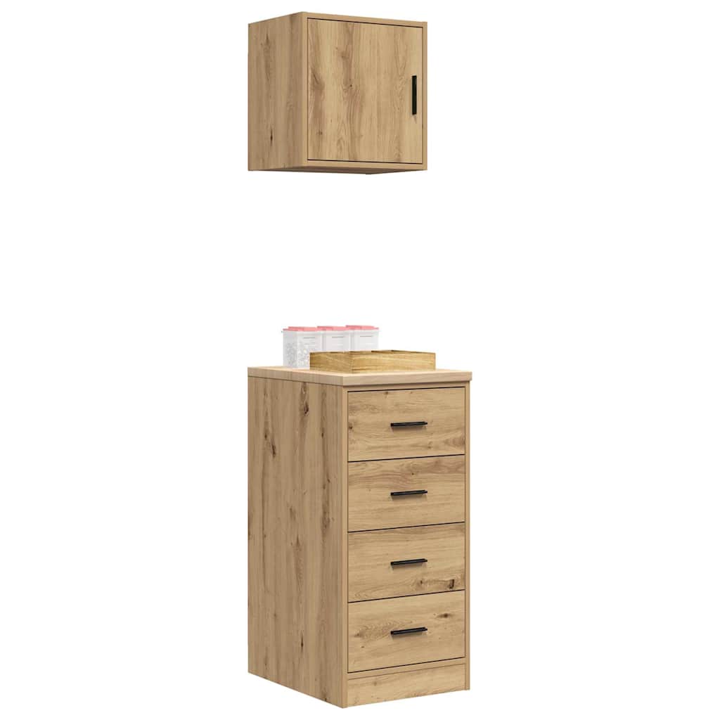 Garagenschränke 2 Stk. Artisan-Eiche Holzwerkstoff