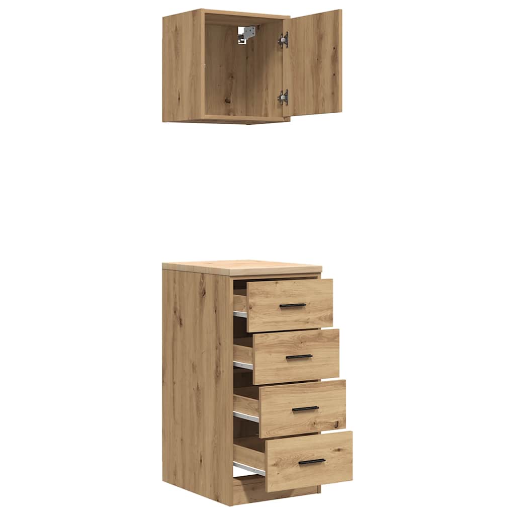 Garagenschränke 2 Stk. Artisan-Eiche Holzwerkstoff