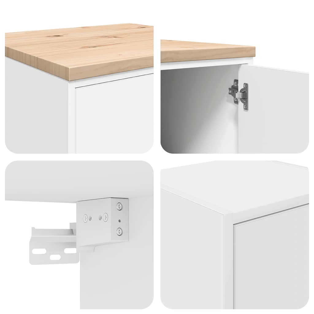 Garagenschränke 6 Stk. Weiß Holzwerkstoff