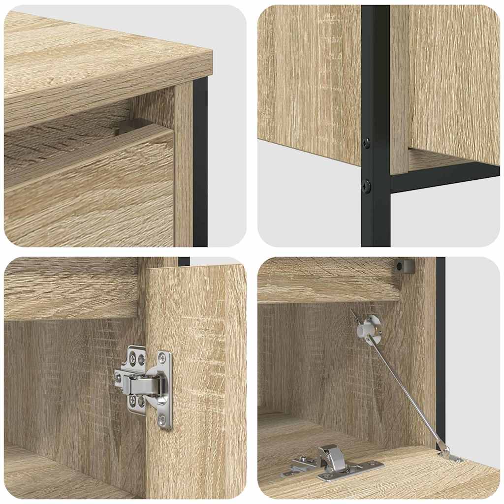 Badezimmermöbel-Set 3 stk. Sonoma-Eiche 90 x 34,5 x 60 cm