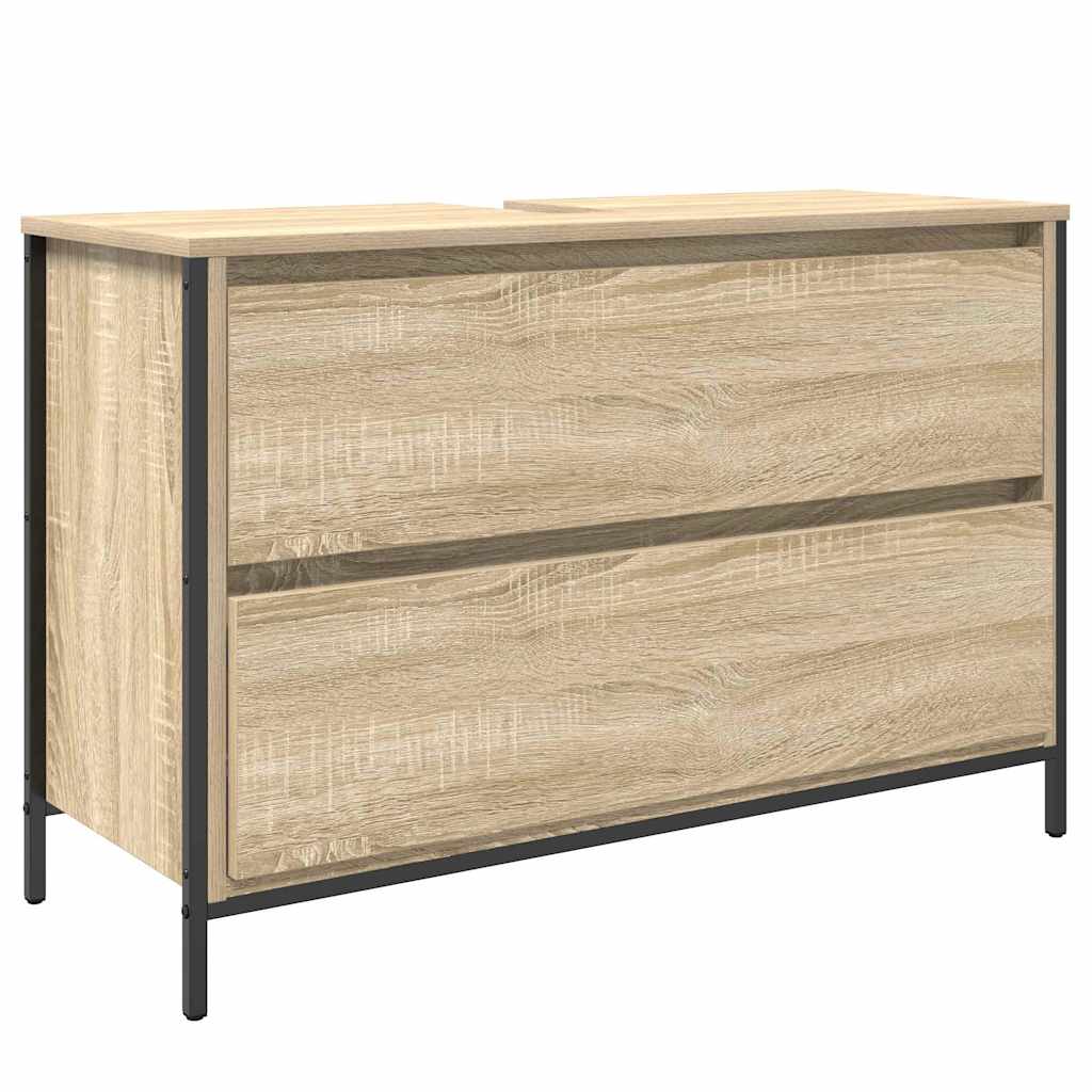 Badezimmermöbel-Set 3 stk. Sonoma-Eiche 90 x 34,5 x 60 cm