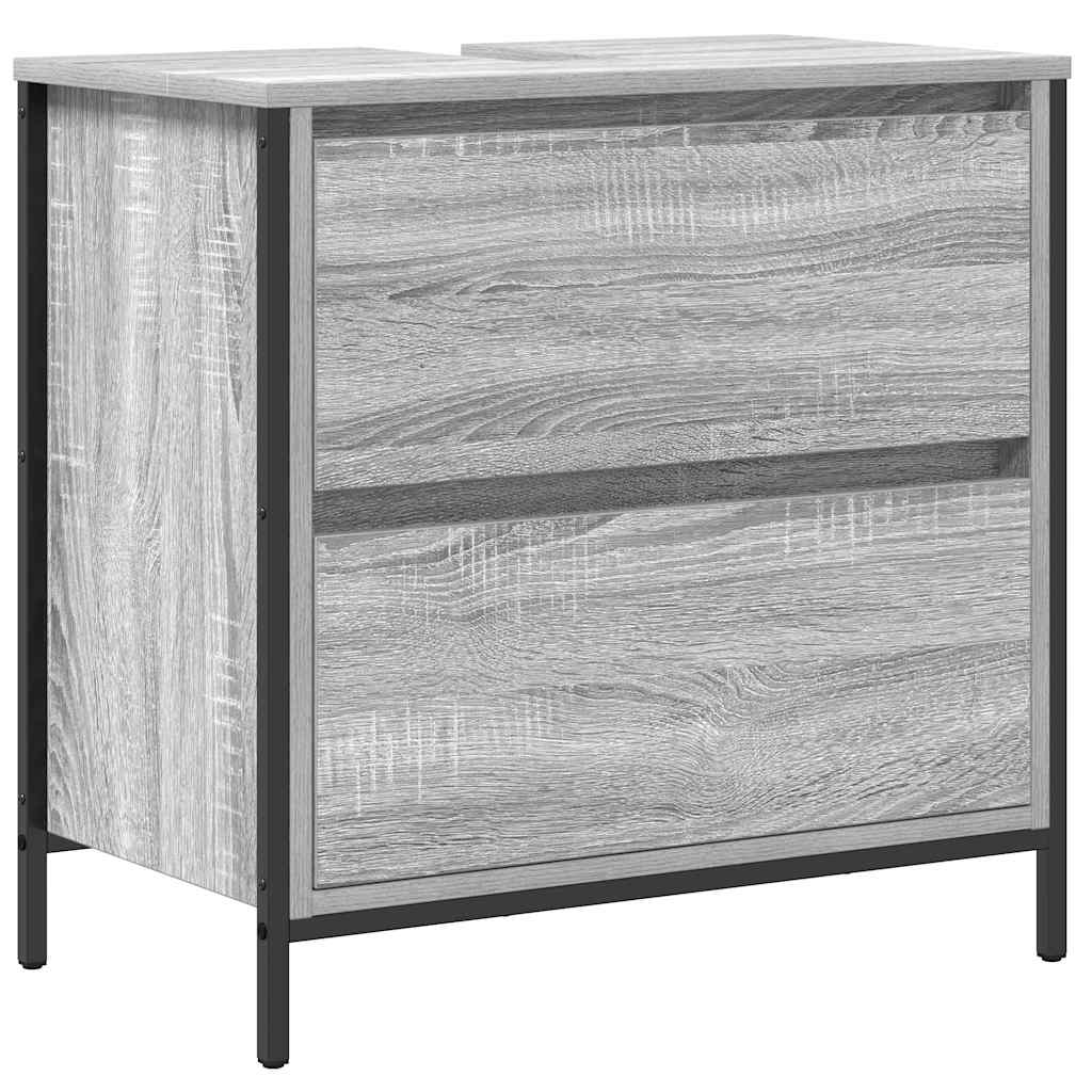Badezimmermöbel-Set 5 stk. Grau 36 x 35 x 165 cm Holzwerkstoff