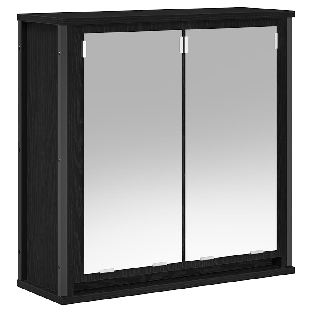 Badezimmermöbel-Set 5 stk. Schwarz Eichen-Optik