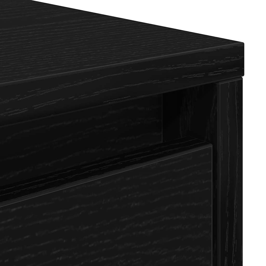 Couchtisch mit Schubladen Schwarz Eichen-Optik 100x100x40 cm