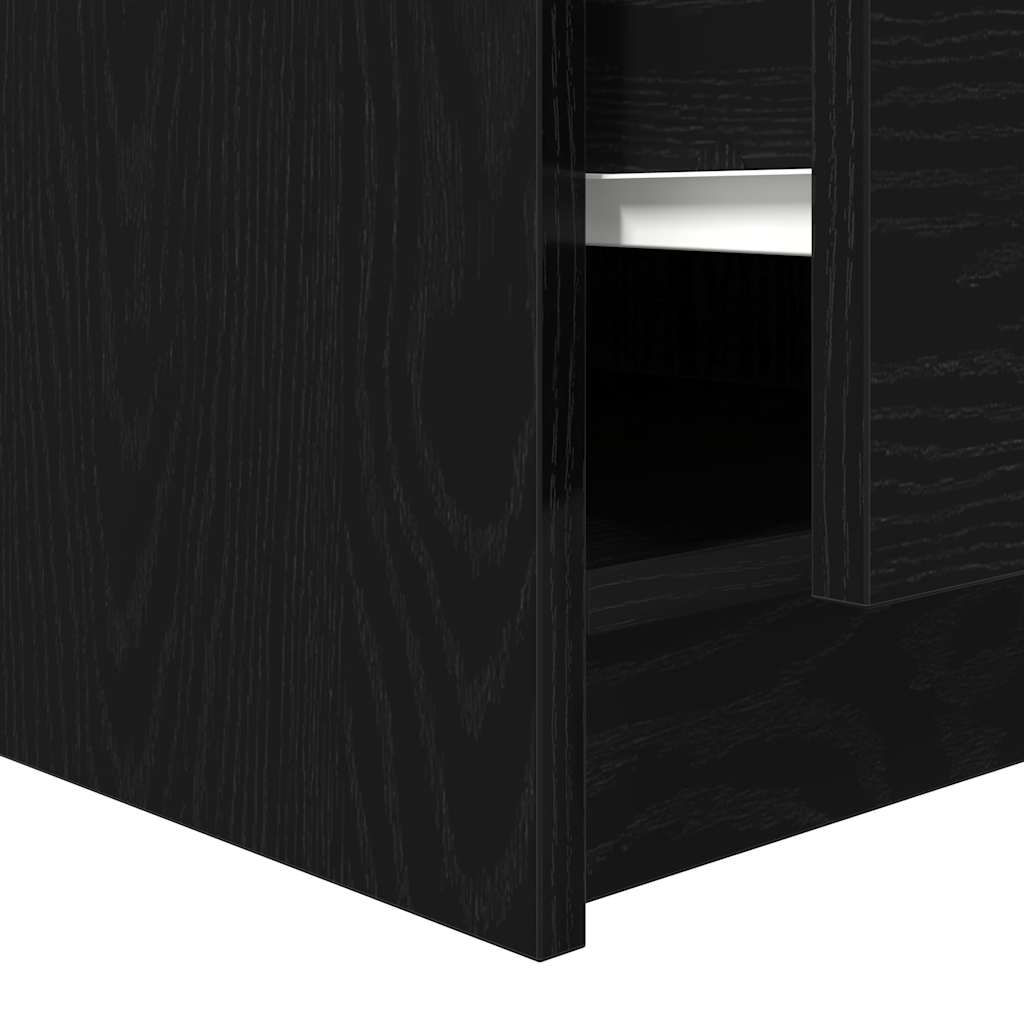 Couchtisch mit Schubladen Schwarz Eichen-Optik 100x100x40 cm