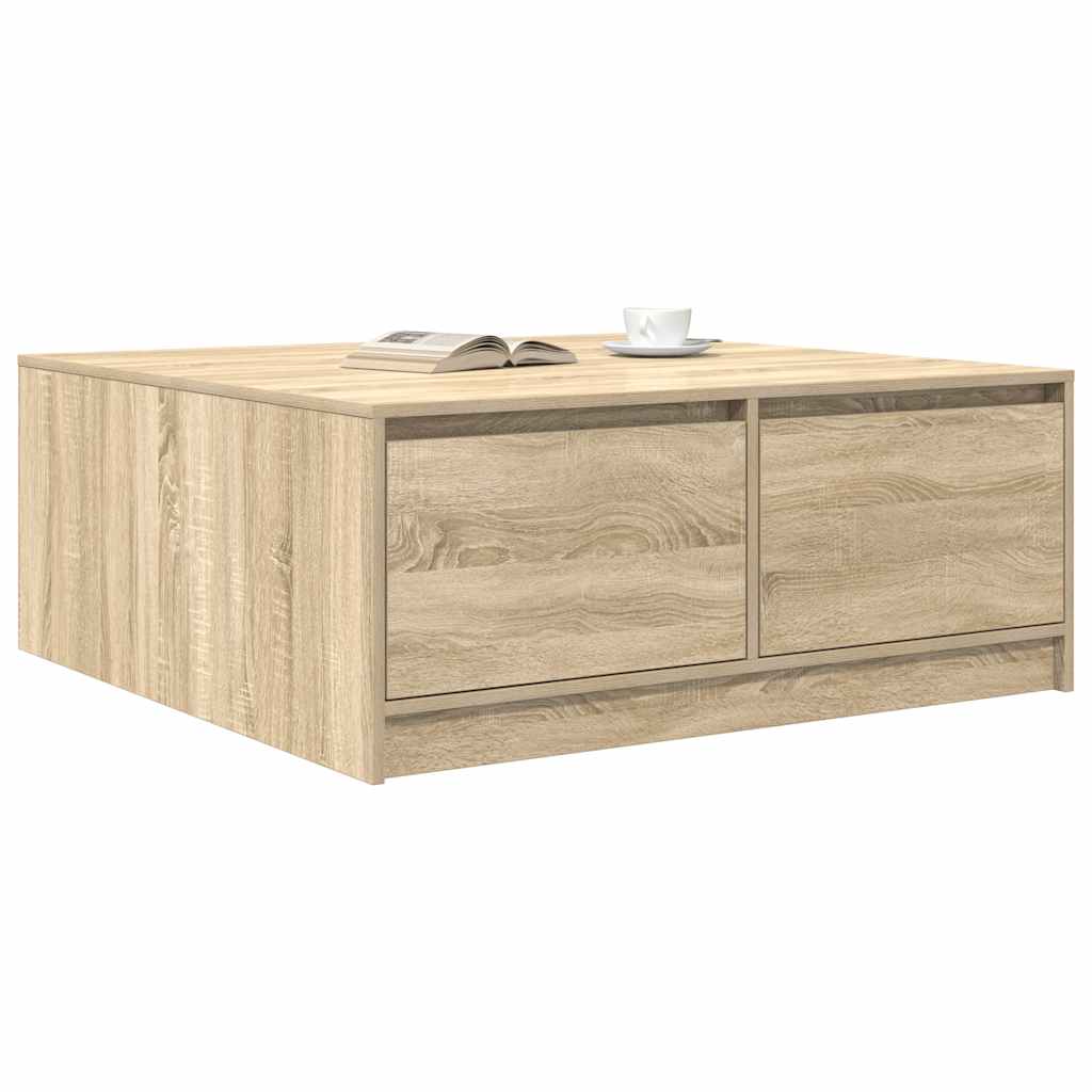 Couchtisch mit Schubladen Sonoma-Eiche 100x100x40 cm