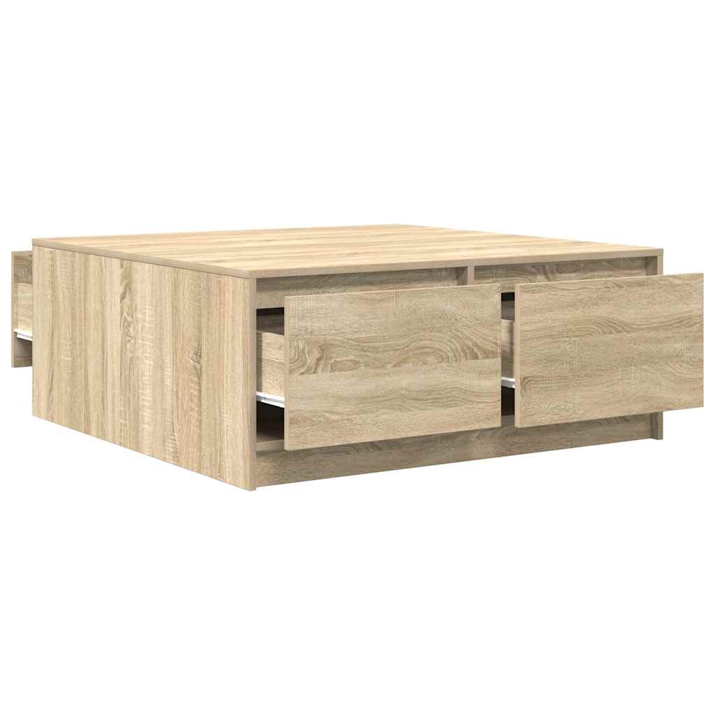 Couchtisch mit Schubladen Sonoma-Eiche 100x100x40 cm