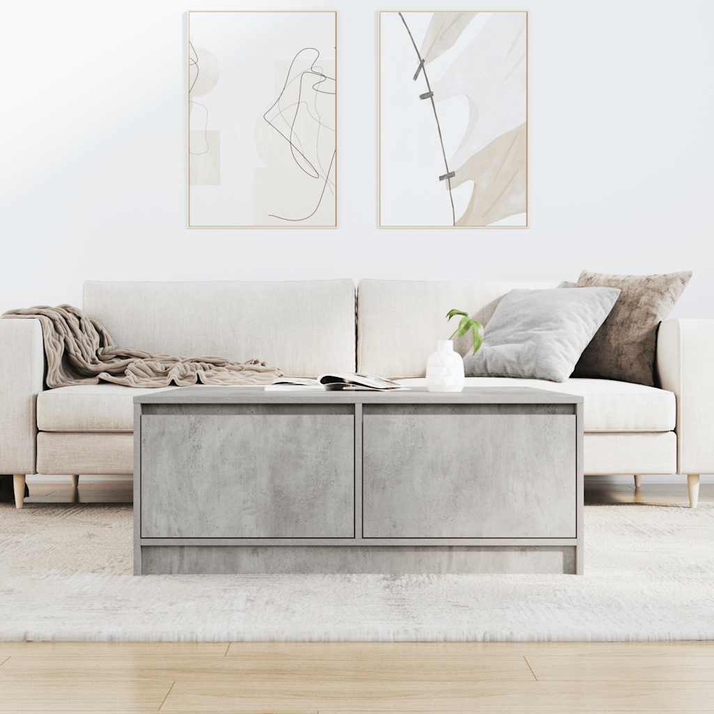 Couchtisch mit Schubladen Betongrau 100x100x40 cm
